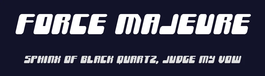 Force Majeure by Iconian Fonts — Decorative Font — thumbnail 2