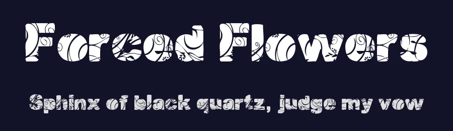 Forced Flowers by Woodcutter — Decorative Font — thumbnail 2