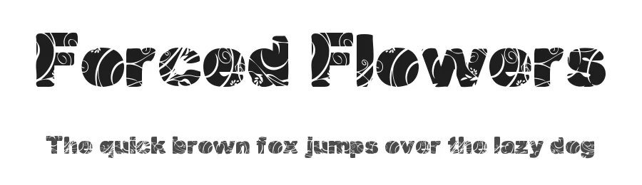 Forced Flowers by Woodcutter — Decorative Font