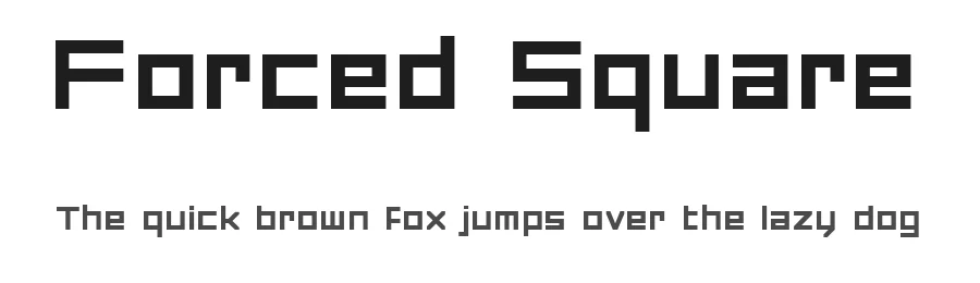 Forced Square by DrawPerfect — Display Font