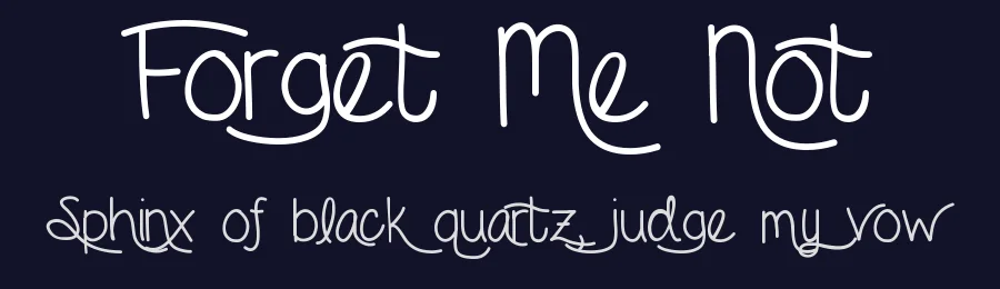 Forget Me Not by Vanessa Bays — Script Handwritten Font — thumbnail 2