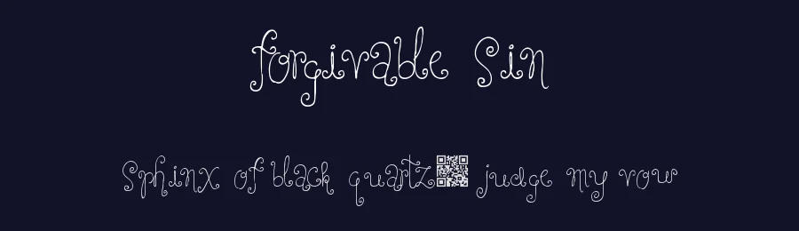 Forgivable Sin by Xerographer Fonts — Decorative Font — thumbnail 2