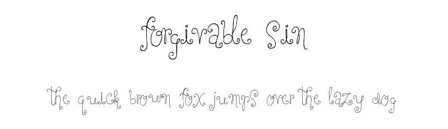 Forgivable Sin by Xerographer Fonts — Decorative Font