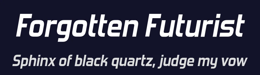 Forgotten Futurist by Typodermic Fonts — Sans Serif Font — thumbnail 2
