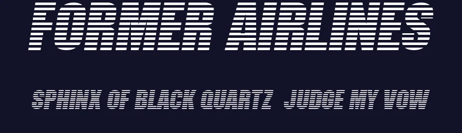 Former Airlines by Vic Fieger — Display Font — thumbnail 2
