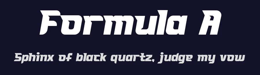Formula A by Pinisiart — Display Font — thumbnail 2