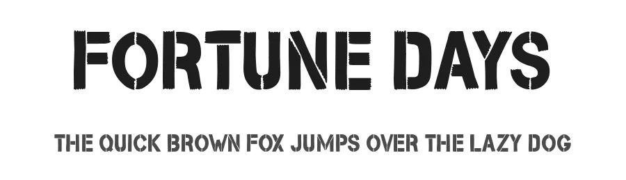 Fortune Days by Woodcutter — Decorative Font