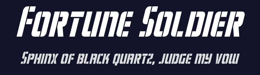 Fortune Soldier by Iconian Fonts — Decorative Font — thumbnail 2