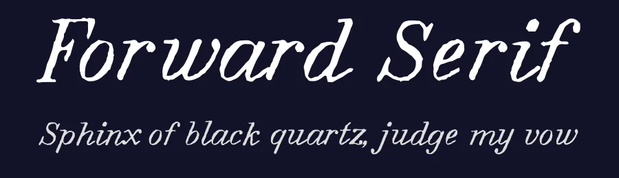 Forward Serif by Måns Grebäck — Decorative Font — thumbnail 2