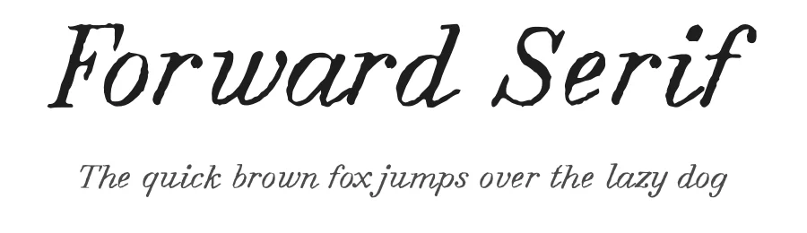 Forward Serif by Måns Grebäck — Decorative Font