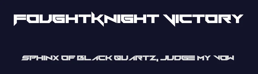 FoughtKnight Victory by Chequered Ink — Display Font — thumbnail 2