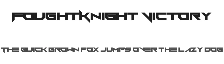 FoughtKnight Victory by Chequered Ink — Display Font