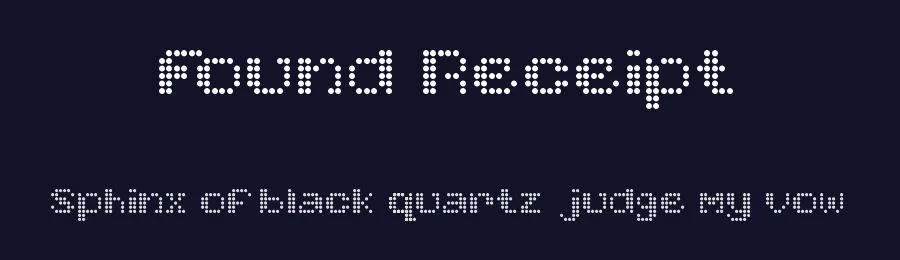 Found Receipt by Zach Risso — Display Font — thumbnail 2