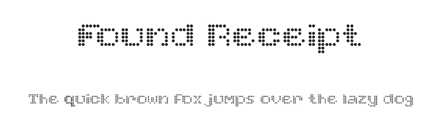 Found Receipt by Zach Risso — Display Font