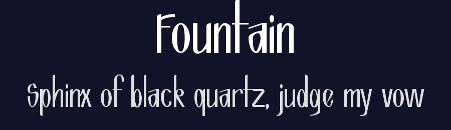 Fountain by Todd Williams — Decorative Font — thumbnail 2
