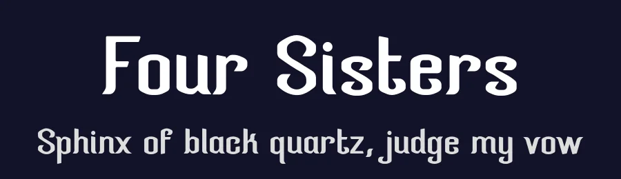 Four Sisters by Chanz — Decorative Font — thumbnail 2