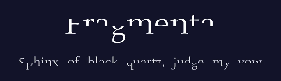 Fragmenta by Manfred Klein — Decorative Font — thumbnail 2