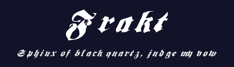 Frakt by Eyesaw Fontz — Blackletter Font — thumbnail 2