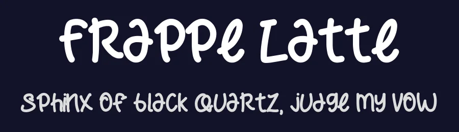 Frappe Latte by Rometheme Std — Decorative Font — thumbnail 2