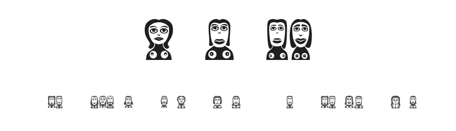 Frauen by Vladimir Nikolic — Dingbats Font