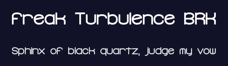 Freak Turbulence BRK by Ænigma — Display Font — thumbnail 2