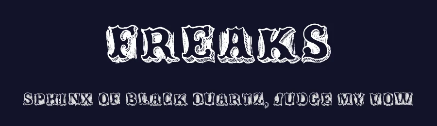 Freaks by Xerographer Fonts — Decorative Font — thumbnail 2