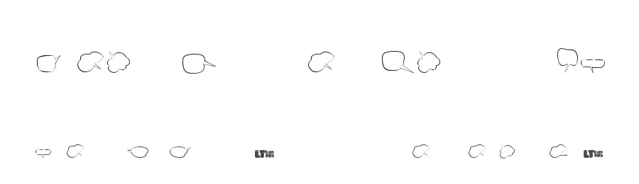 Freaky Comment Balloons LT by jane aka ladytimeless aka justsomelady — Dingbats Font