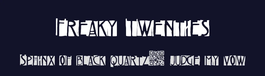 Freaky Twenties by Xerographer Fonts — Decorative Font — thumbnail 2