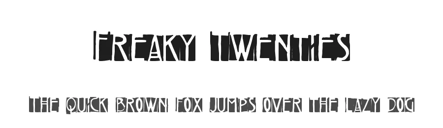 Freaky Twenties by Xerographer Fonts — Decorative Font