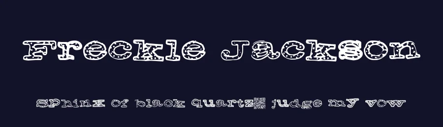 Freckle Jackson by Xerographer Fonts — Decorative Font — thumbnail 2