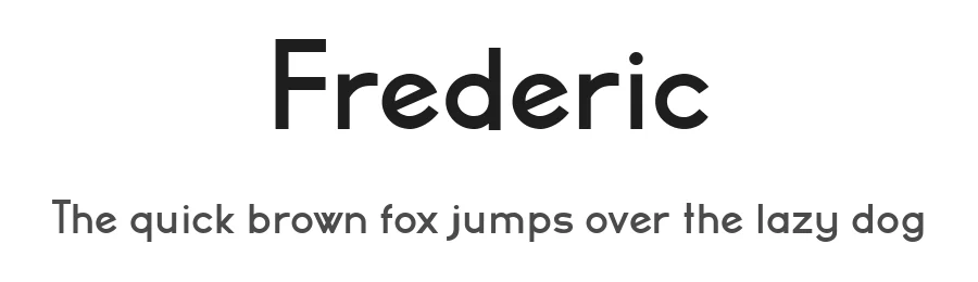 Frederic by Vladimir Nikolic — Sans Serif Font