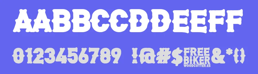Free Biker by Woodcutter — Decorative Font — thumbnail 3