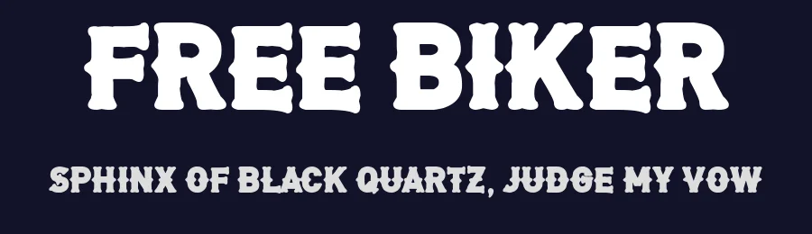 Free Biker by Woodcutter — Decorative Font — thumbnail 2