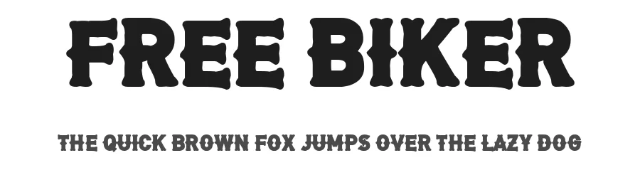 Free Biker by Woodcutter — Decorative Font