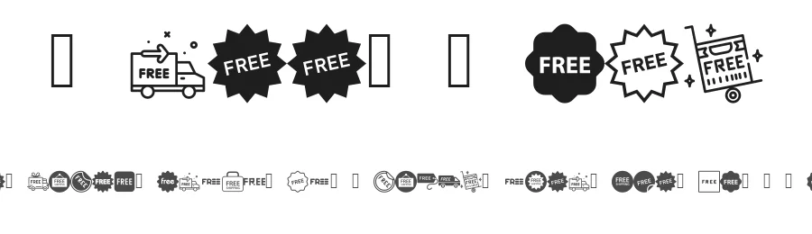 Free Tags by ArFonts — Dingbats Font
