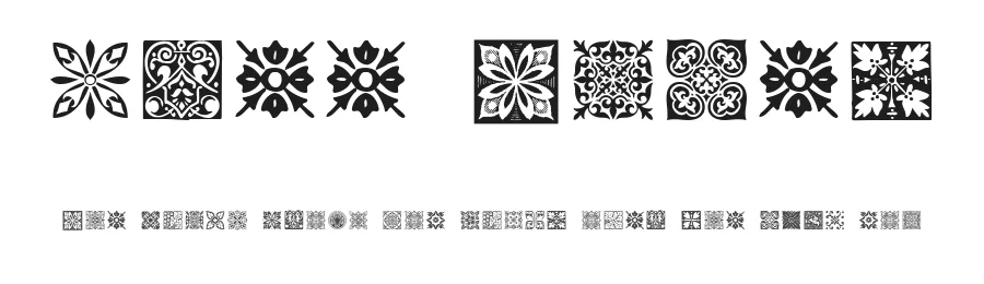 Free Tiles by Intellecta Design — Dingbats Font