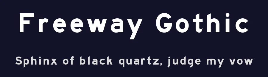 Freeway Gothic by Ash Pikachu Font — Sans Serif Font — thumbnail 2