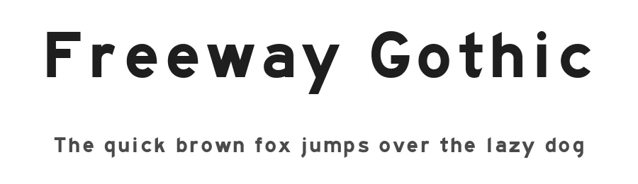 Freeway Gothic by Ash Pikachu Font — Sans Serif Font