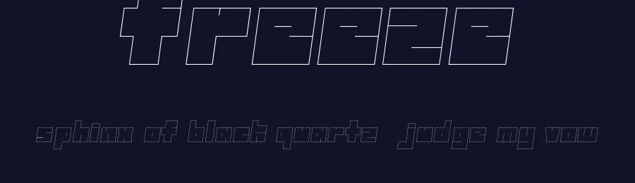 Freeze by Kerrin Fernandez — Display Font — thumbnail 2