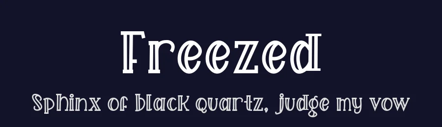Freezed by Rusd — Decorative Font — thumbnail 2
