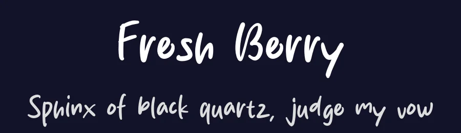 Fresh Berry by MJType — Script Handwritten Font — thumbnail 2