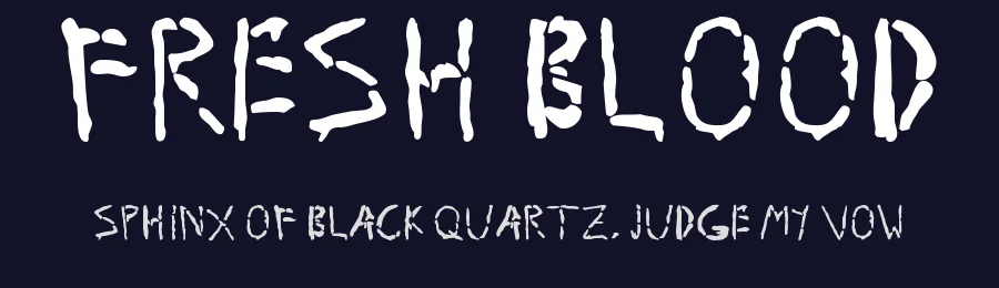 Fresh Blood by Woodcutter — Decorative Font — thumbnail 2