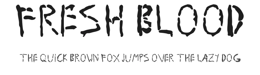 Fresh Blood by Woodcutter — Decorative Font