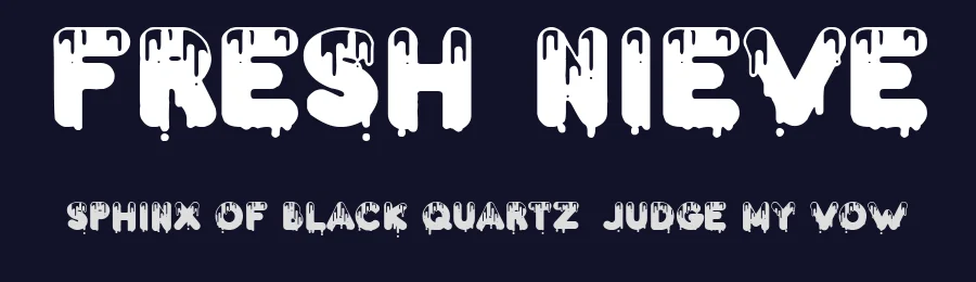 Fresh Nieve by Woodcutter — Decorative Font — thumbnail 2