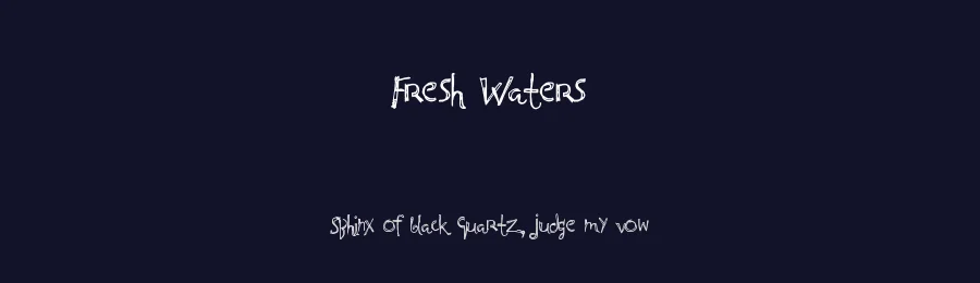 Fresh Waters by Xerographer Fonts — Decorative Font — thumbnail 2