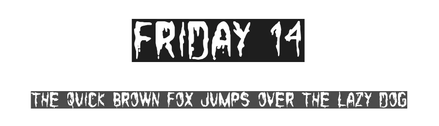 Friday 14 by Woodcutter — Decorative Font