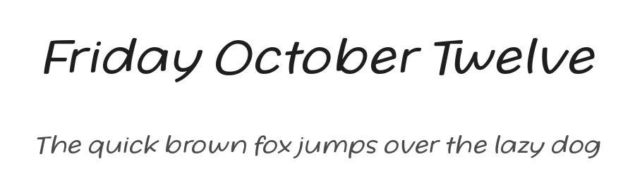 Friday October Twelve