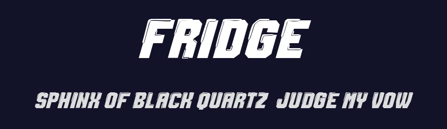 Fridge by Vladimir Nikolic — Decorative Font — thumbnail 2