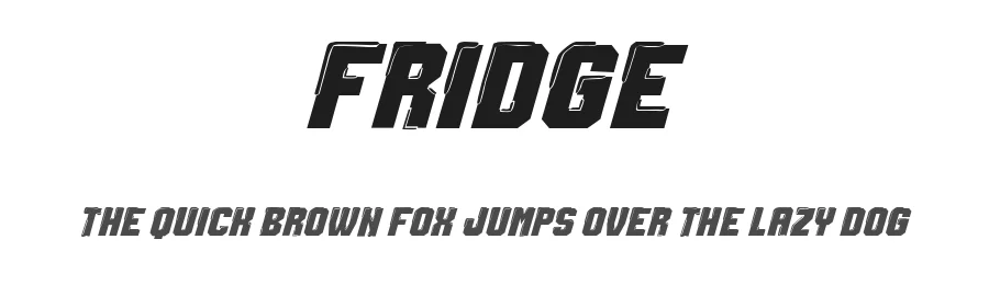Fridge by Vladimir Nikolic — Decorative Font