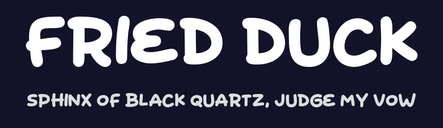 Fried Duck by Khurasan — Decorative Font — thumbnail 2